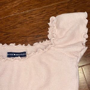 BRANDY MELVILLE BLUSH OFF THE SHOULDER TOP